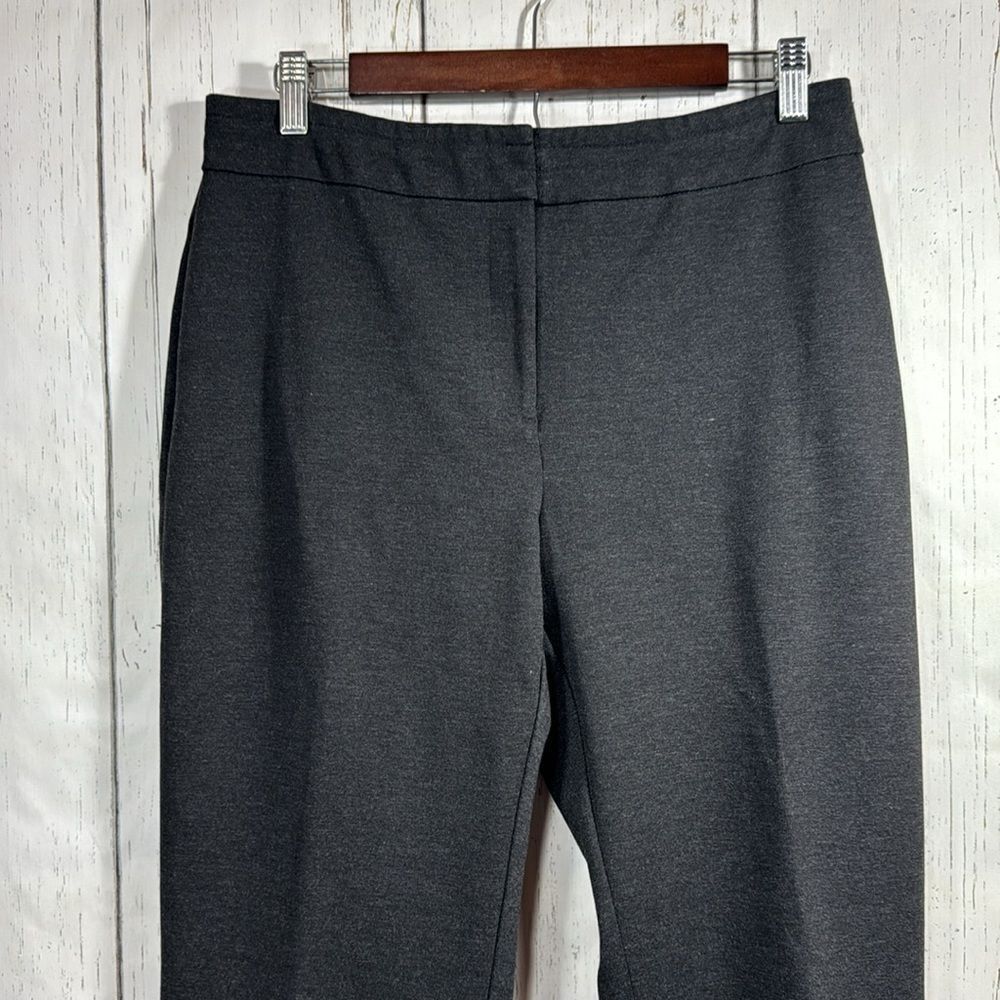 Chicos Regular Knit Womens Dark Grey Career Office Straight Leg Pants Size M - Picture 3 of 16